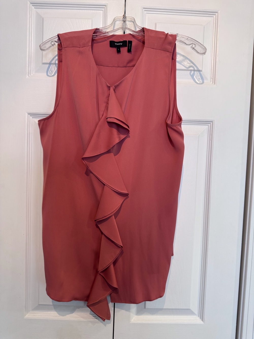 Boutique brand silk tunic, in dusty clay color. Size large.